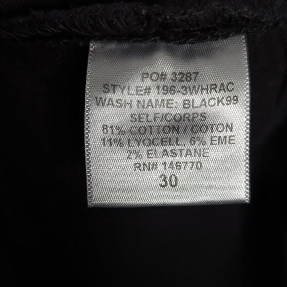 ReDone Black High Rise Ankle Crop Jeans Button Fly Size 30 - Picture 8 of 9